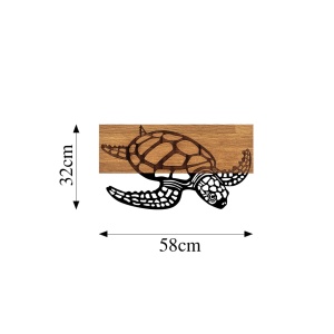 Tablou din lemn si metal Caretta Negru 58x3x32 cm - Img 7