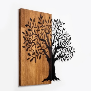 Tablou din lemn si metal Mysterious Nuc 58x60 cm - Img 5