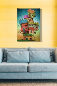 Tablou Kanvas Multicolor 50x70x3 cm - Img 1