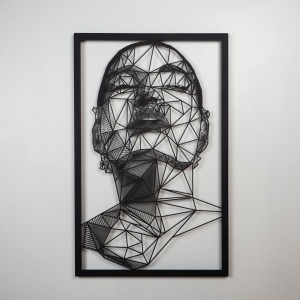 Tablou metalic Antonietta Negru 45x70 cm - Img 2
