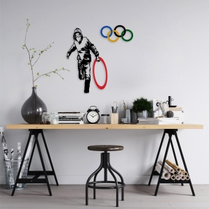 Tablou metalic Banksy Multicolor 62x61 cm - Img 2
