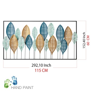 Tablou metalic Bilge Multicolor 115x3x60 cm - Img 8