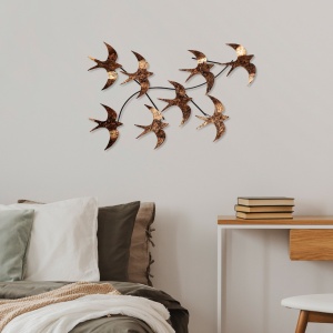 Tablou metalic Flying Multicolor 69x41x7 cm - Img 2