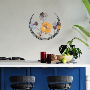 Tablou metalic Haiyang Multicolor 70x62x4 cm - Img 3