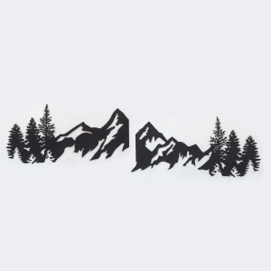 Tablou metalic Mountains Negru 17x69 cm - Img 4