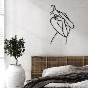 Tablou metalic Woman Negru 53x86 cm - Img 3