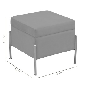 Taburet Panton, verde fistic/auriu, 40x40x36.5 cm - Img 4