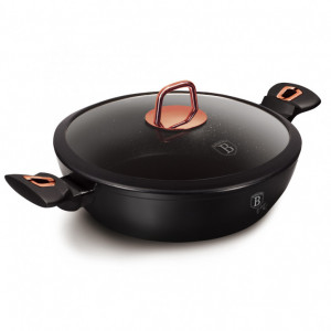 Tigaie cu capac, 28 cm, negru Rose Collection - Img 3