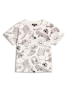 Tricou Maneca Scurta Crem-Negru - Img 2
