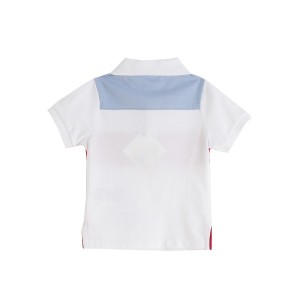Tricou polo in dungi cu maneca scurta Newness - Img 2