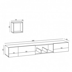 Ansamblu Comoda TV Avior Sapphire Oak - Img 5