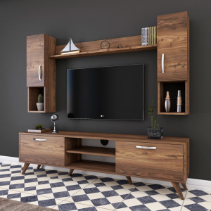 Ansamblu Comoda TV M27 Walnut - Img 1