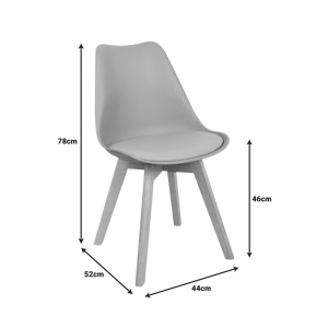 ASA CUM E!! Scaun Model Gaston, Albastru/Natur, 43x51x75 cm - Img 12