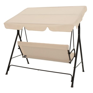 Balansoar de Gradina Model Globo, Bej/Negru, 170x110x153 cm - Img 3