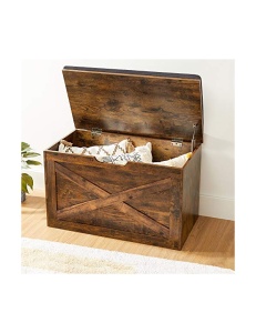 Banca de depozitare, Vasagle, ULHS056X01, Maro Rustic, 29.9 x 15 x 18 cm - Img 6