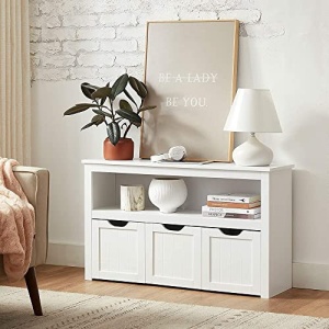 Banca hol cu cufar de depozitare Model Paisleigh, Alb, 102x30x60 cm - Img 5
