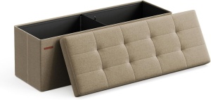 Bancuta Hol cu Spatiu de Depozitare, Mazie, Maro Camel, 110x38x38 cm