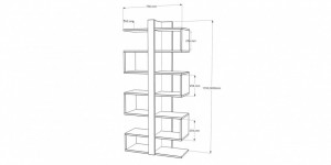 Biblioteca Model Ionis, Nuc, 78x29,5x170 cm - Img 6