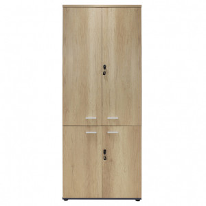 Biblioteca Pako World, Model cu, 80x40,5x200 cm, Stejar/Gri inchis - Img 3