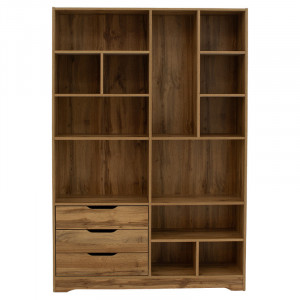 Biblioteca Pako World, Model Lucinda, 120x29.8x180.5 cm, Stejar sonoma - Img 3