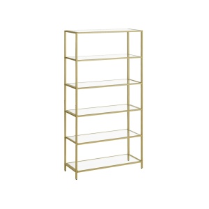 Biblioteca Vasagle Auriu 80x30x176.5 cm - Img 2