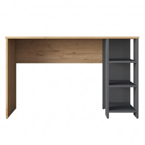Birou cu Biblioteca Salvador, model HA116, 160x161.8x45 cm, Nuc/ Antracit - Img 8