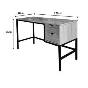 Birou Model Ramen, Negru/Stejar sonoma, 120x48x76 cm - Img 4