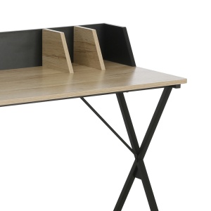 Birou Model Zervan, Natur/Negru, 90x50x85 cm - Img 3