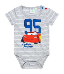 Body gri cu maneca scurta Cars - Img 1
