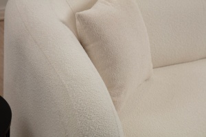 Canapea 2 locuri Asos Crem 170x76x75 cm - Img 3