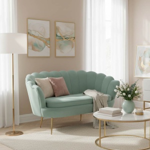 Canapea 2 Locuri Daimon, verde fistic, 2 locuri, 134x70x77 cm