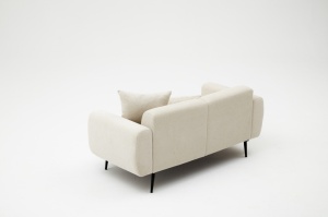 Canapea 2 locuri Side Crem 130x61x42 cm - Img 4