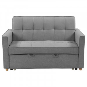 Canapea extensibila 2 locuri Commit material textil antracit 142x93x90 cm - Img 3