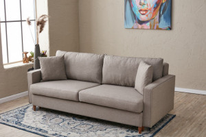 Canapea Extensibila, 3 Locuri Eva Cream - Img 3