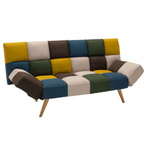 Canapea extensibila 3 locuri Freddo stofa multicolor 182x81x84 cm - Img 2