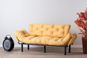Canapea Extensibila, 3 Locuri Nitta Triple Mustard - Img 1