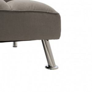 Canapea extensibila 3 locuri Rebel cu material textil de culoare gri deschis 189x92x82cm - Img 5