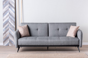 Canapea Extensibila, 3 Locuri Ron Sofabed Gri - Img 6