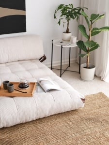 Canapea extensibilă cu 2 locuri Fold Alb 120x79x75 cm - Img 5