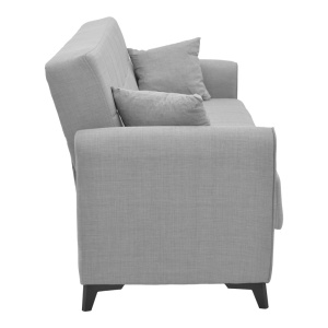 Canapea Extensibila Lincoln, gri deschis, 3 locuri, 225x75x85 cm - Img 4