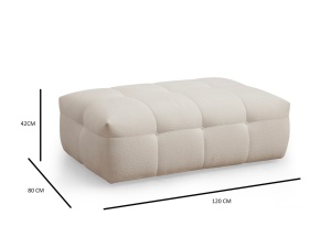 Canapea modulara Cady Bej 120x80x42 cm - Img 3