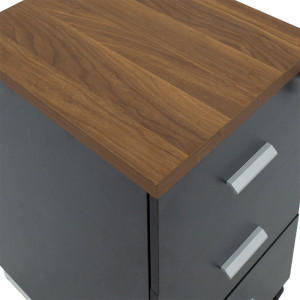 Comoda mobila Model Eugene, Nuc/Antracit, 40x48x63 cm - Img 5