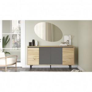 Comoda Model Augusta, Stejar, 160x40x78 cm - Img 4