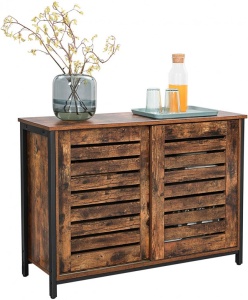 Comoda Model Corbin, Maro rustic/Negru, 100x35x70 cm - Img 9