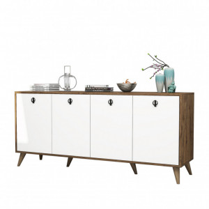 Comoda Model Elite, Nuc/Alb, 180x45x80 cm - Img 4