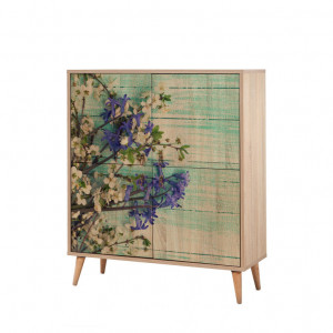 Comoda Model G62:G67, Stejar sonoma, 95x36x111 cm - Img 6