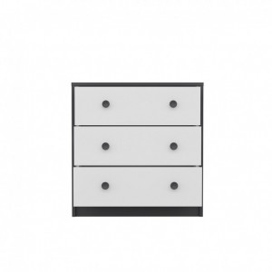 Comoda Model Life, Antracit/Alb, 72x42x74 cm - Img 7