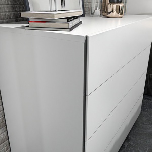 Comoda Model Lines, Alb, 90x45x81.6 cm - Img 3