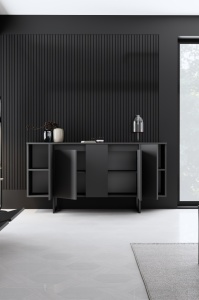 Comoda Model Luxe, Antracit/Negru, 160x35x80 cm - Img 5