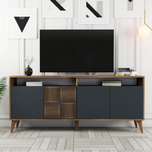 Comoda Model Milan, Nuc/Antracit, 180x35x78.6 cm - Img 5
